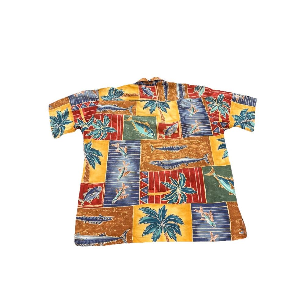KAHALA - Vintage Palm Trees and Fish All Over Mens Medium. Shirt - Picture 4 of 6